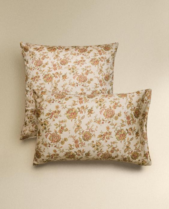 FLORAL SATEEN PILLOWCASE