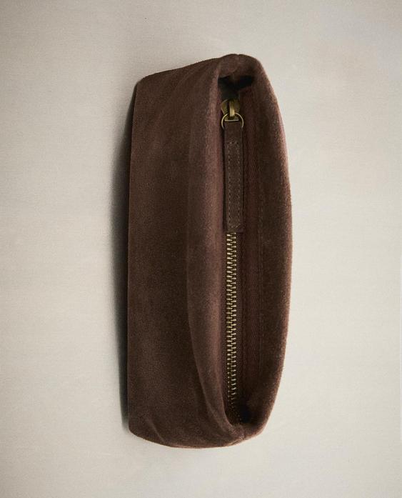 SMALL SPLIT LEATHER WASH BAG SMALL SPLIT LEATHER WASH BAG