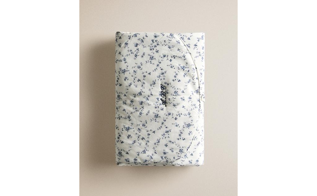 BABY BLUE FLOWER CHANGING MAT