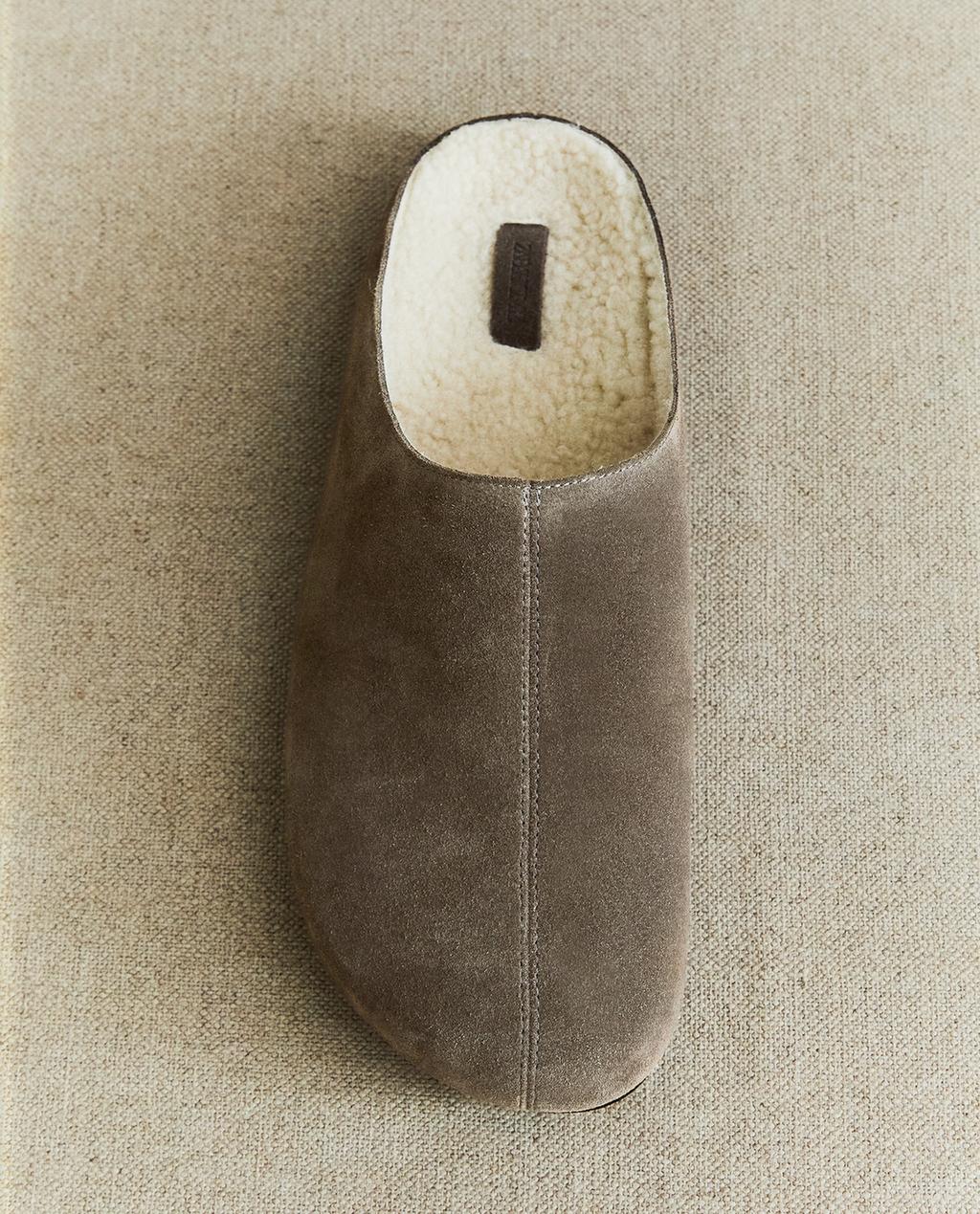 WARM LEATHER MINIMAL CLOGS