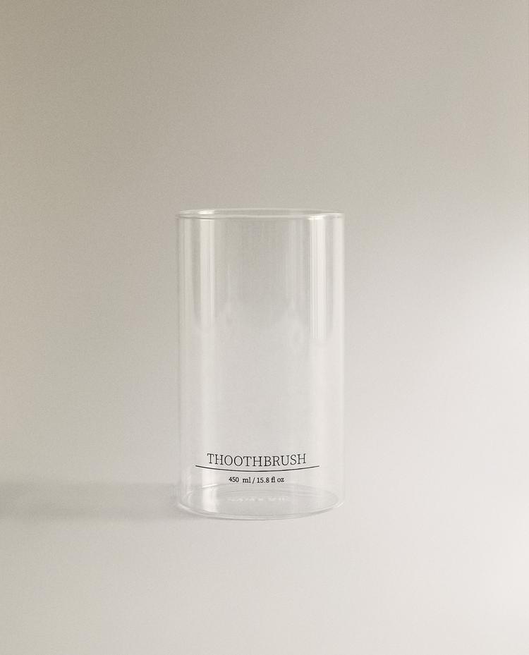 VASO CEPILLO DIENTES BOROSILICATO TEXTO