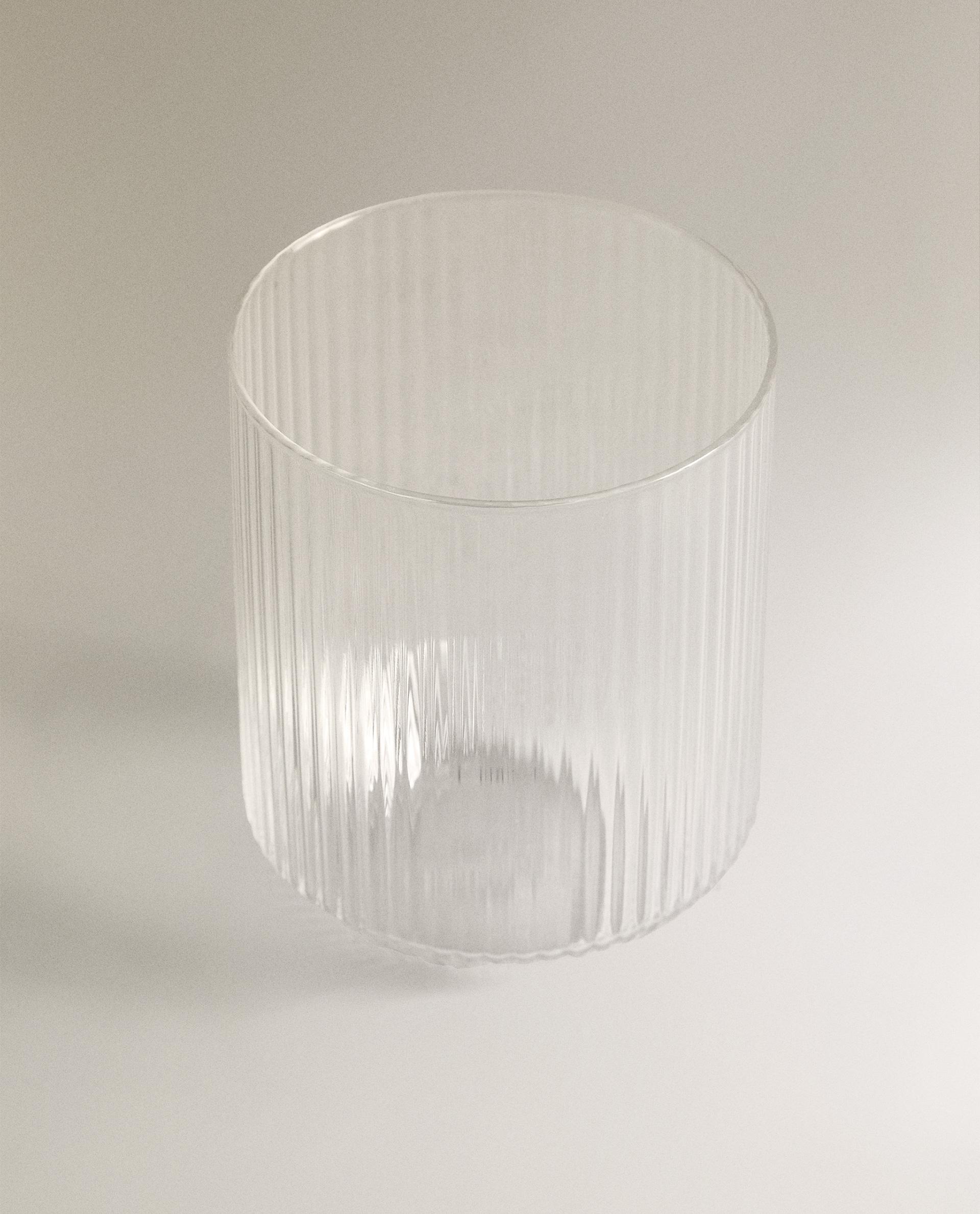 BOROSILICATE GLASS TUMBLER WITH RAISED LINES product thumbnail 7