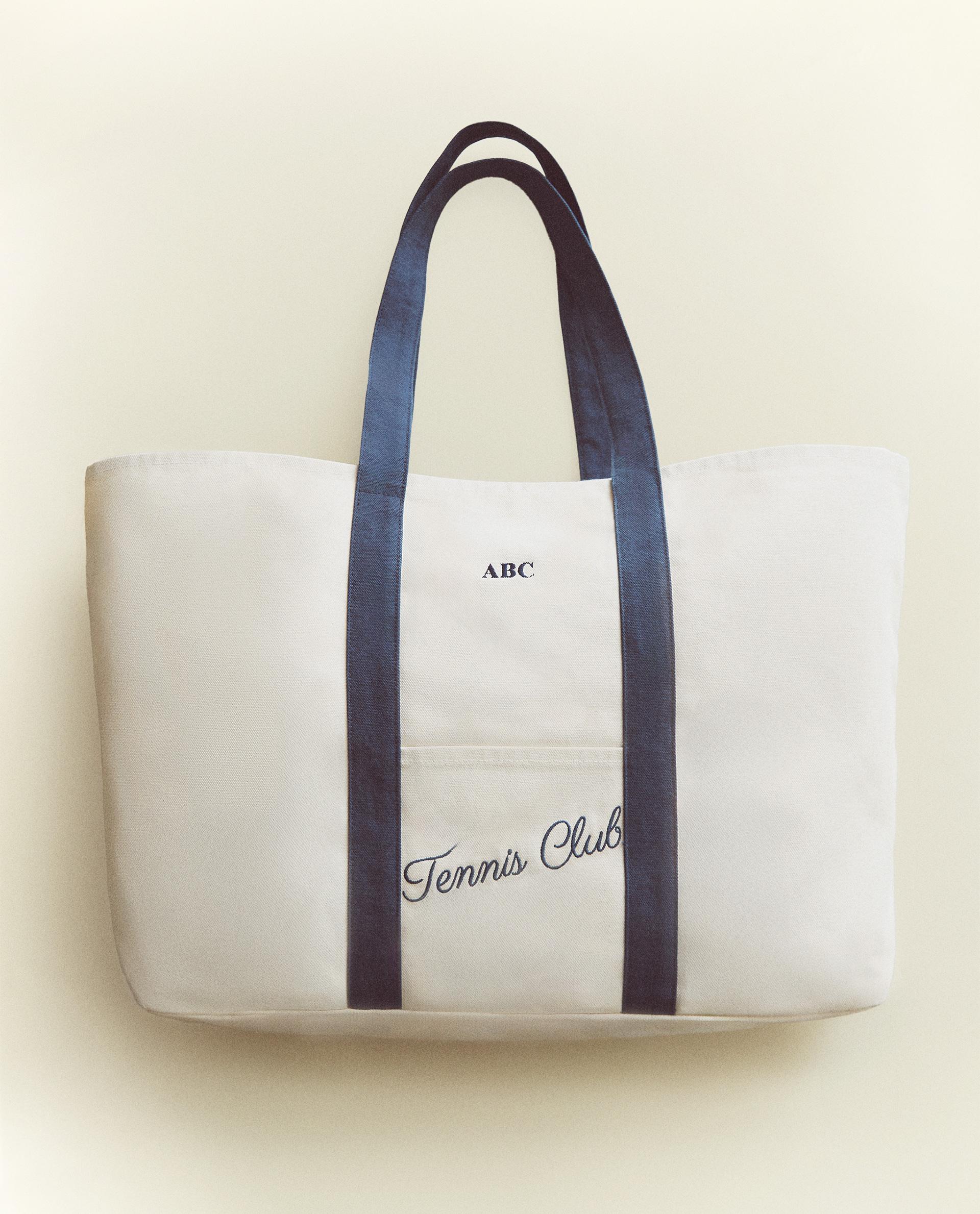 COTTON CANVAS TENNIS RACKET BAG