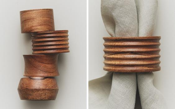 LOT ROND DE SERVIETTE EN BOIS (LOT DE 4) LOT ROND DE SERVIETTE EN BOIS (LOT DE 4)