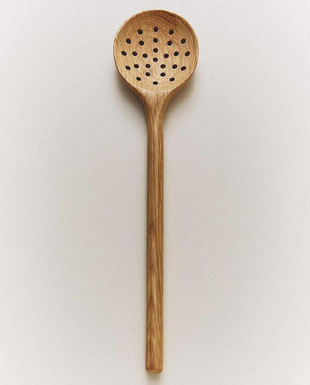 OAK SLOTTED SPOON