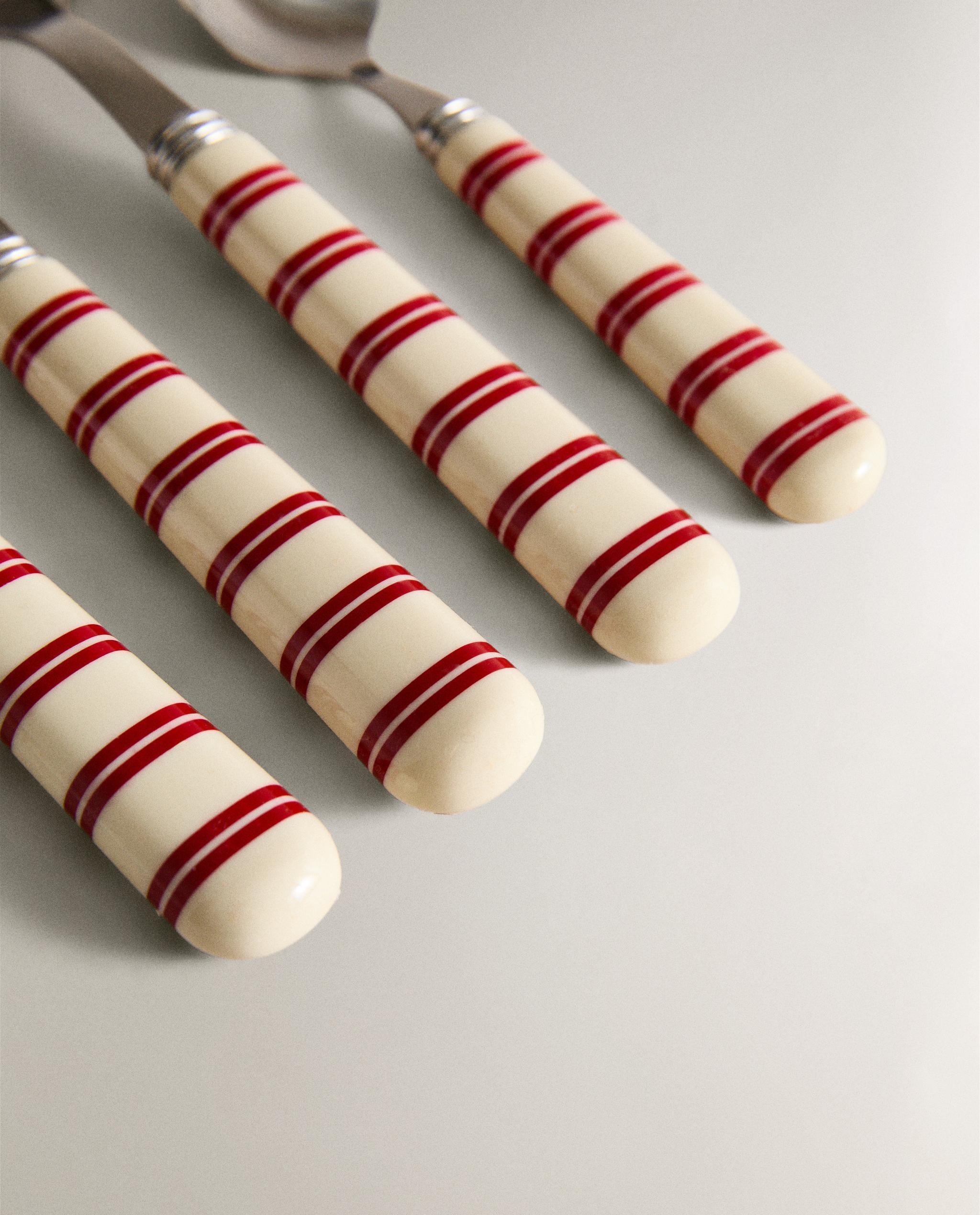 CUTLERY SET WITH STRIPED HANDLE (SET OF 4) product thumbnail 13