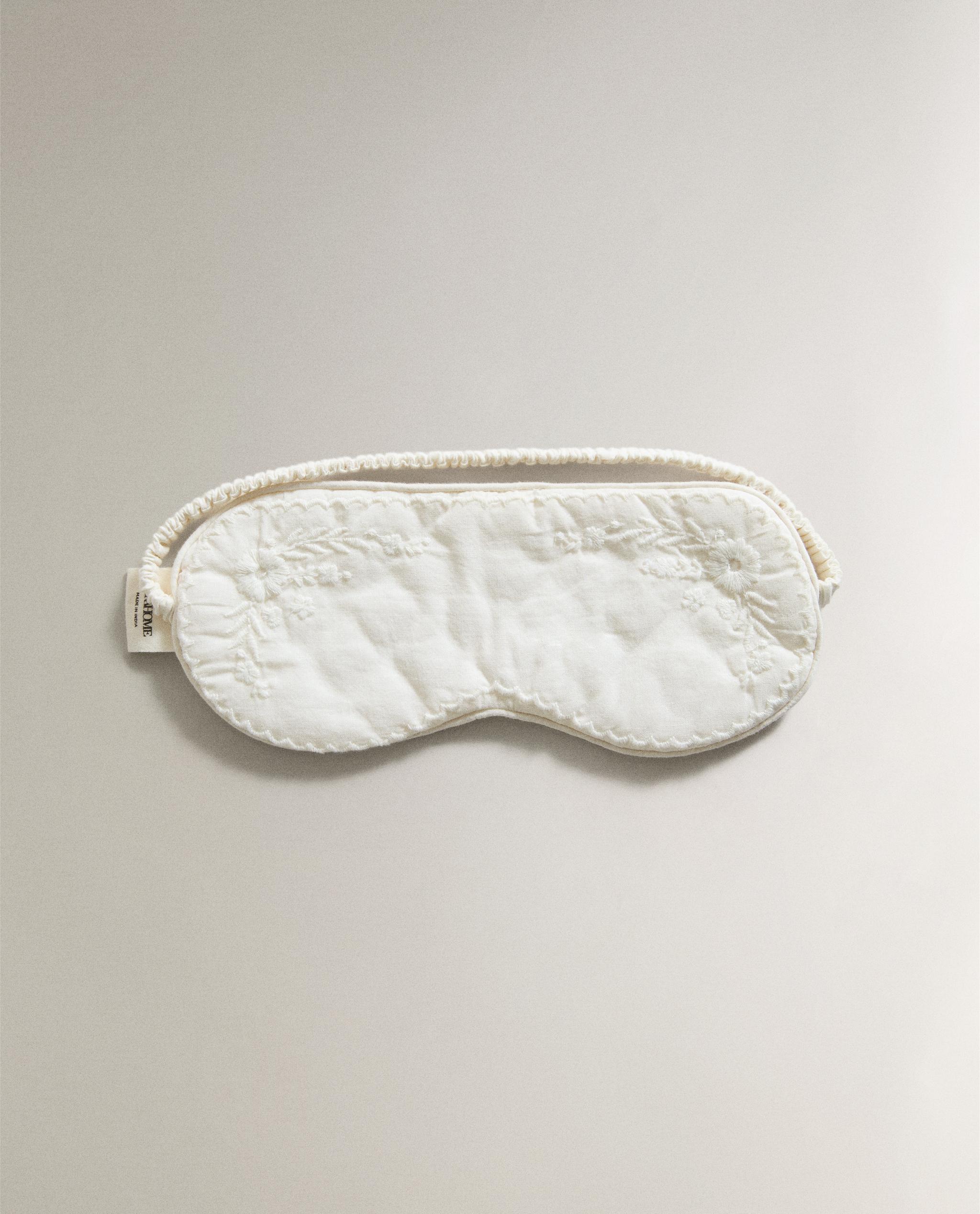 EMBROIDERED COTTON EYE MASK AND BAG SET product thumbnail 3