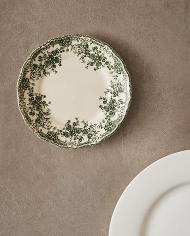 FLORAL EARTHENWARE SIDE PLATE