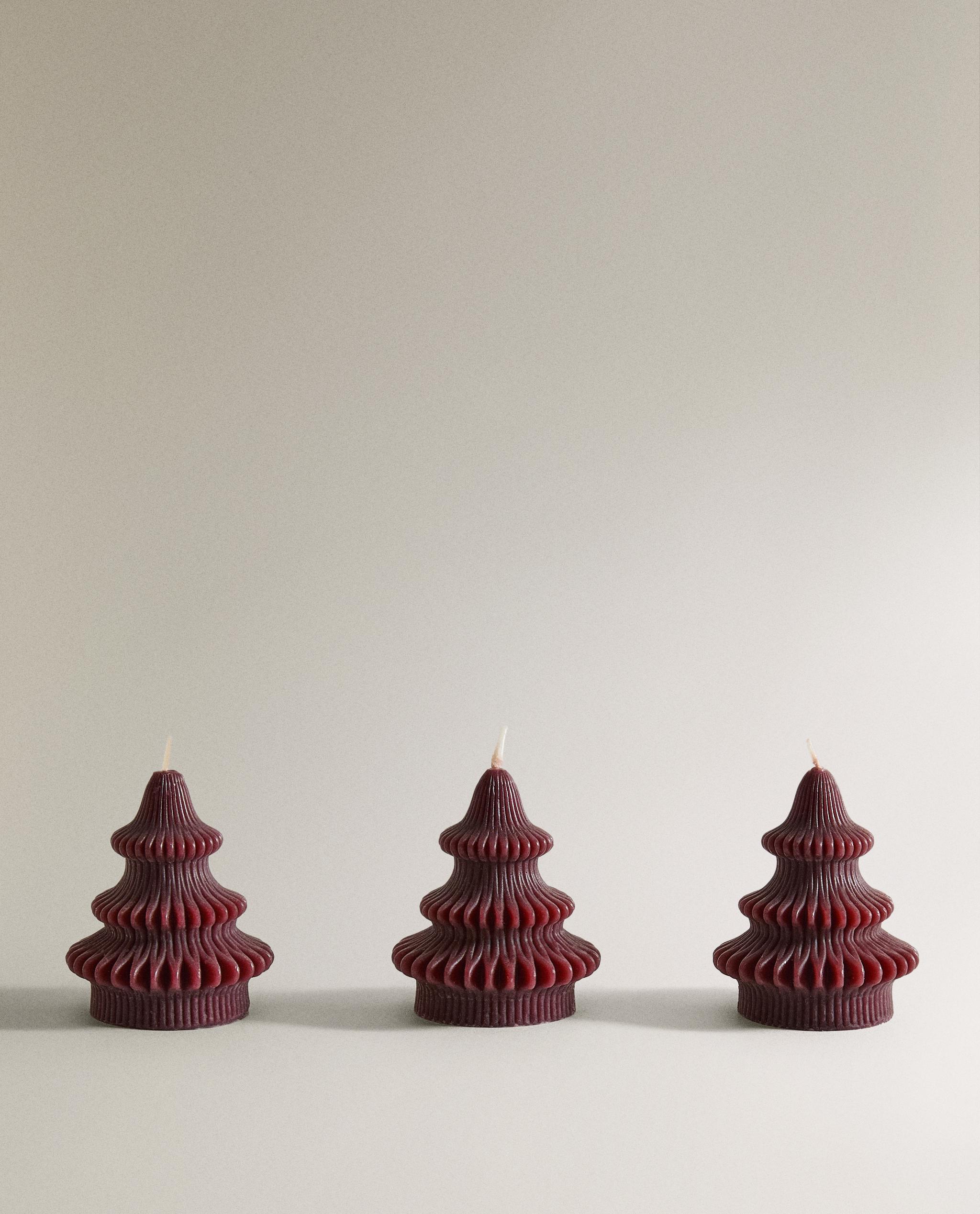 3本セット) GINGERBREAD クリスマスツリーモチーフ アロマキャンドル