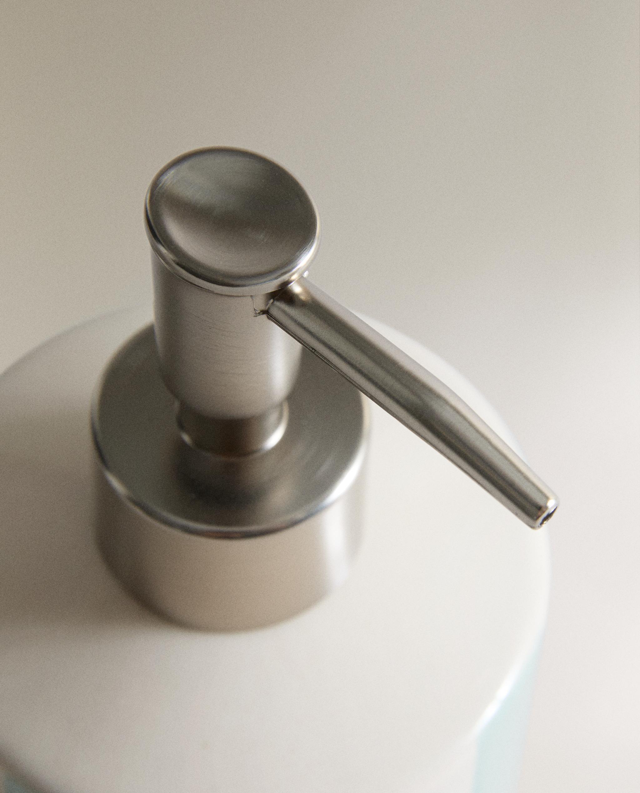 STRIPED CERAMIC SOAP DISPENSER