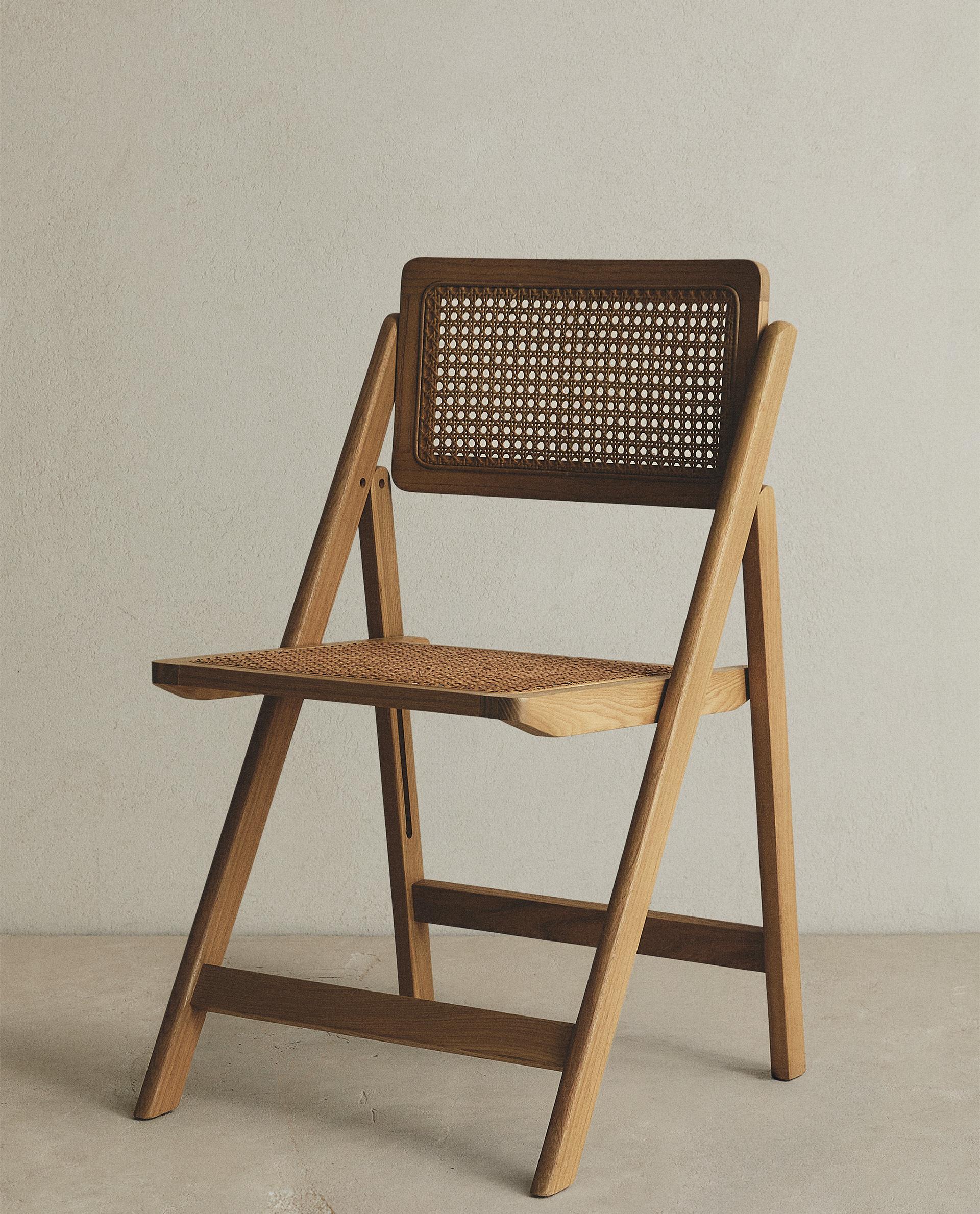 ウッド＆ラタン フォールディング チェア | Zara Home 日本/Japan