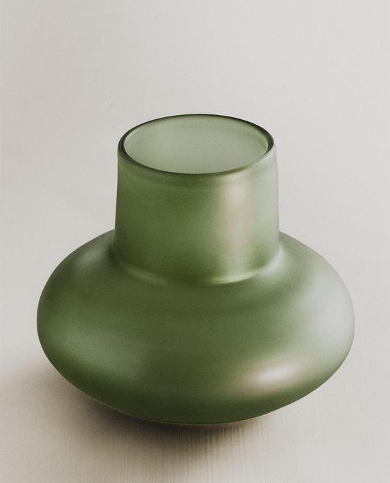 SMALL IRIDESCENT GLASS VASE