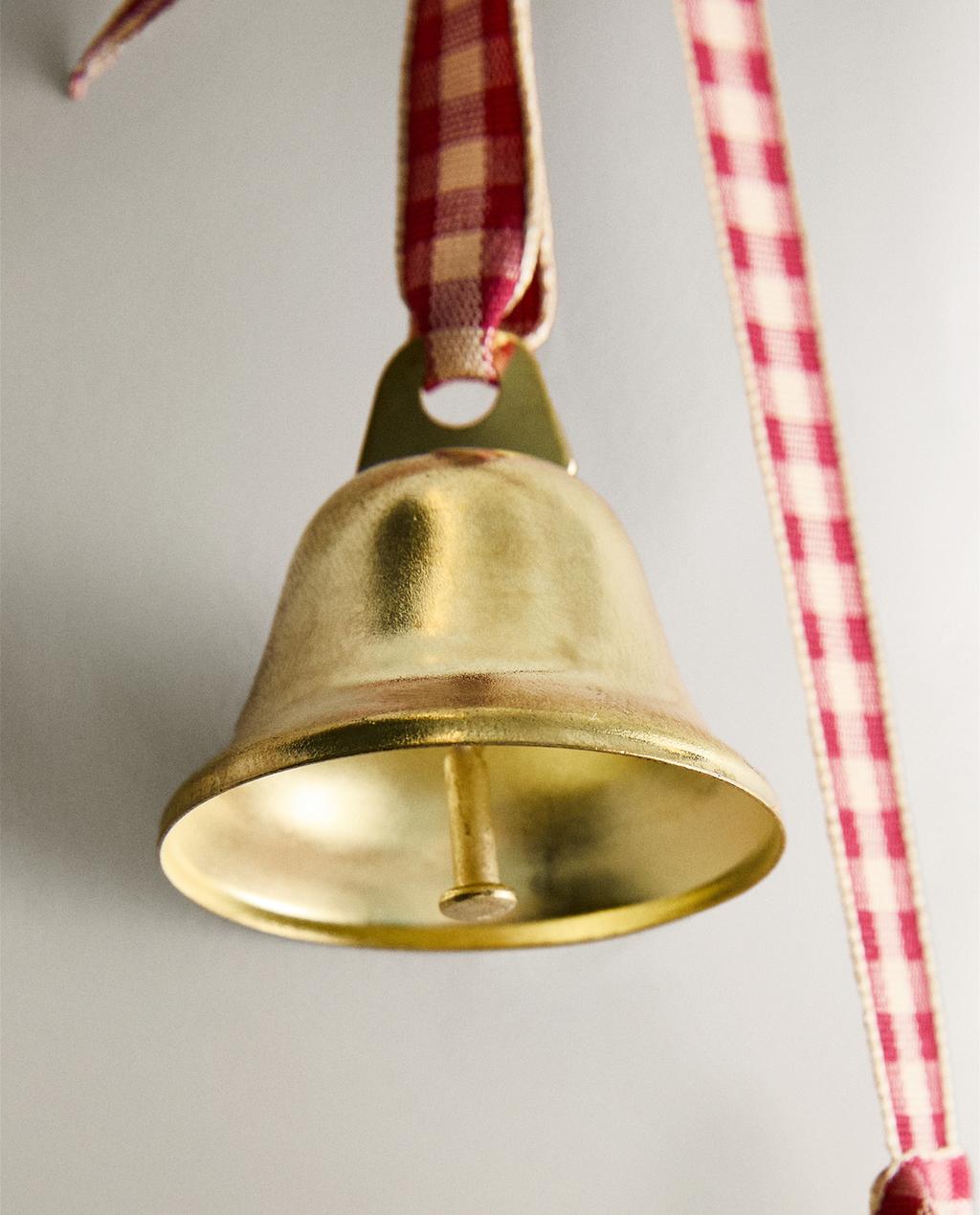 GINGHAM CHRISTMAS BELL GARLAND