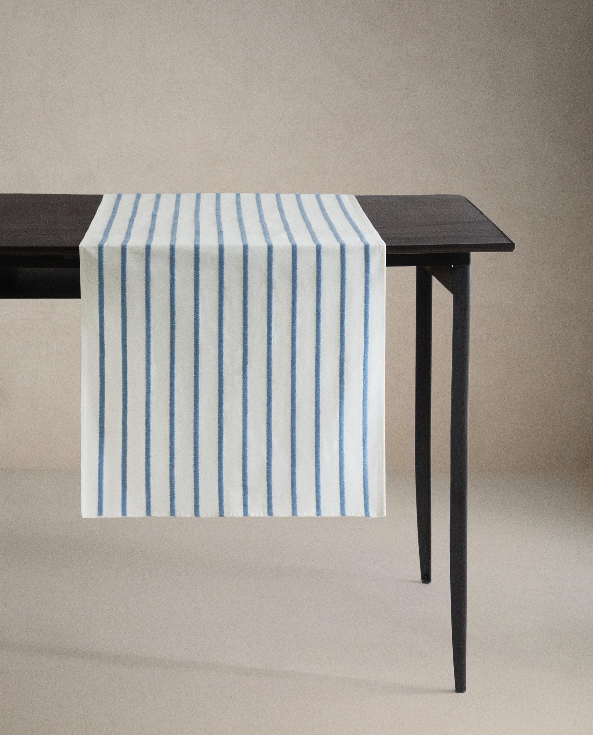TABLE RUNNER WITH EMBROIDERED STRIPES product thumbnail 18