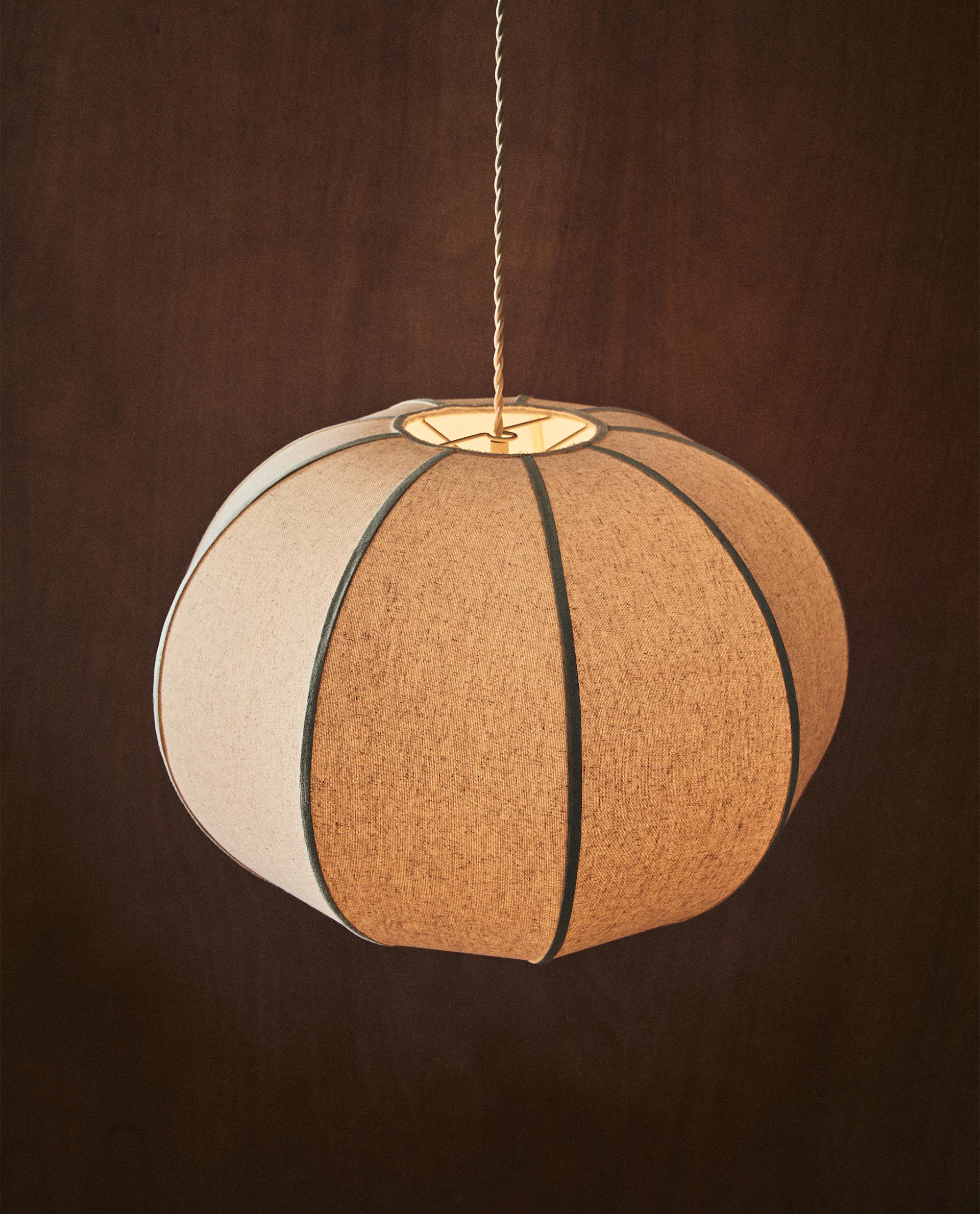 LARGE LINEN PENDANT LAMP