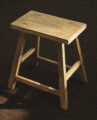 ELM WOOD STOOL