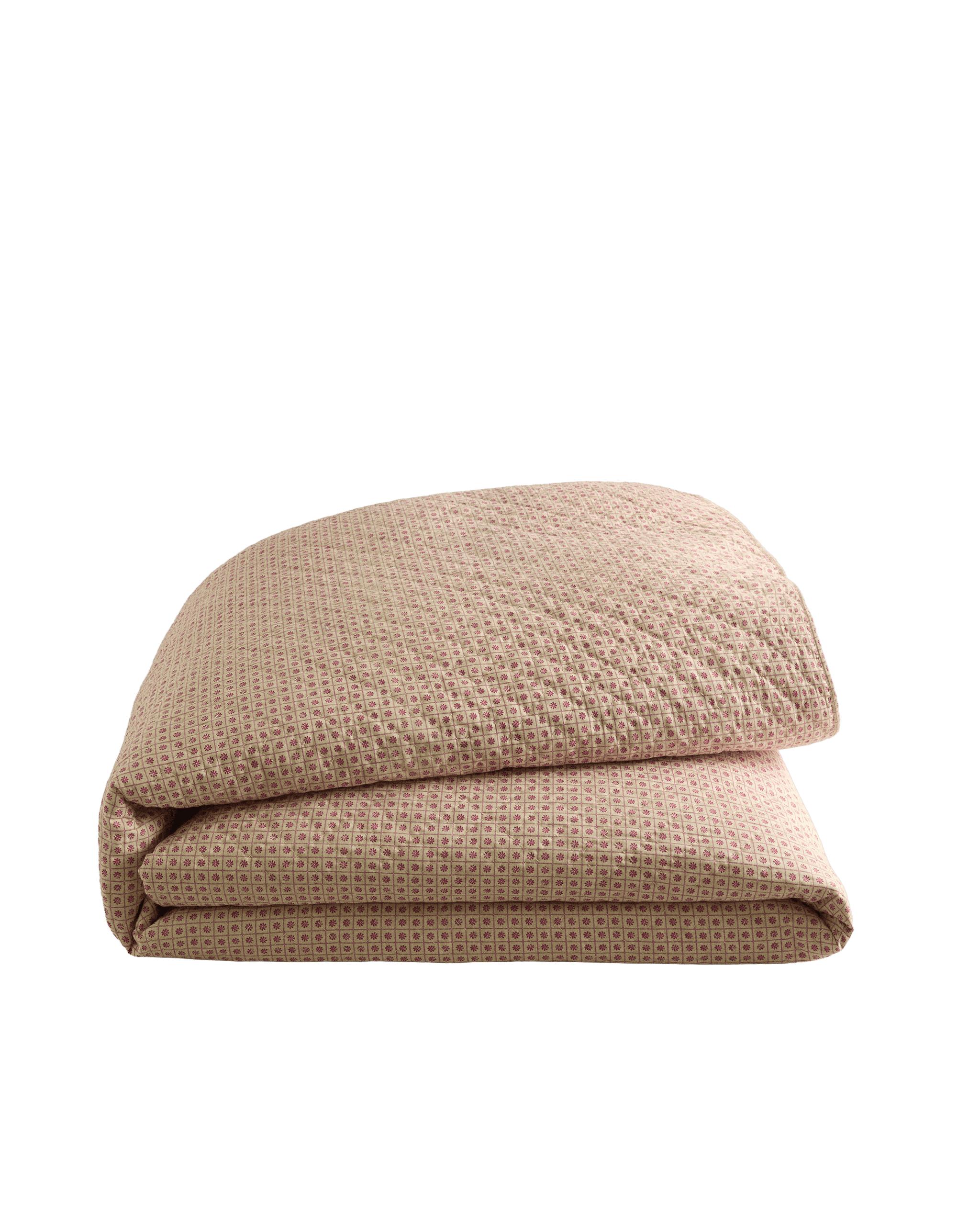 STRIPED AND FLORAL COTTON QUILTED BEDSPREAD | KATHARINE POLE product thumbnail 5