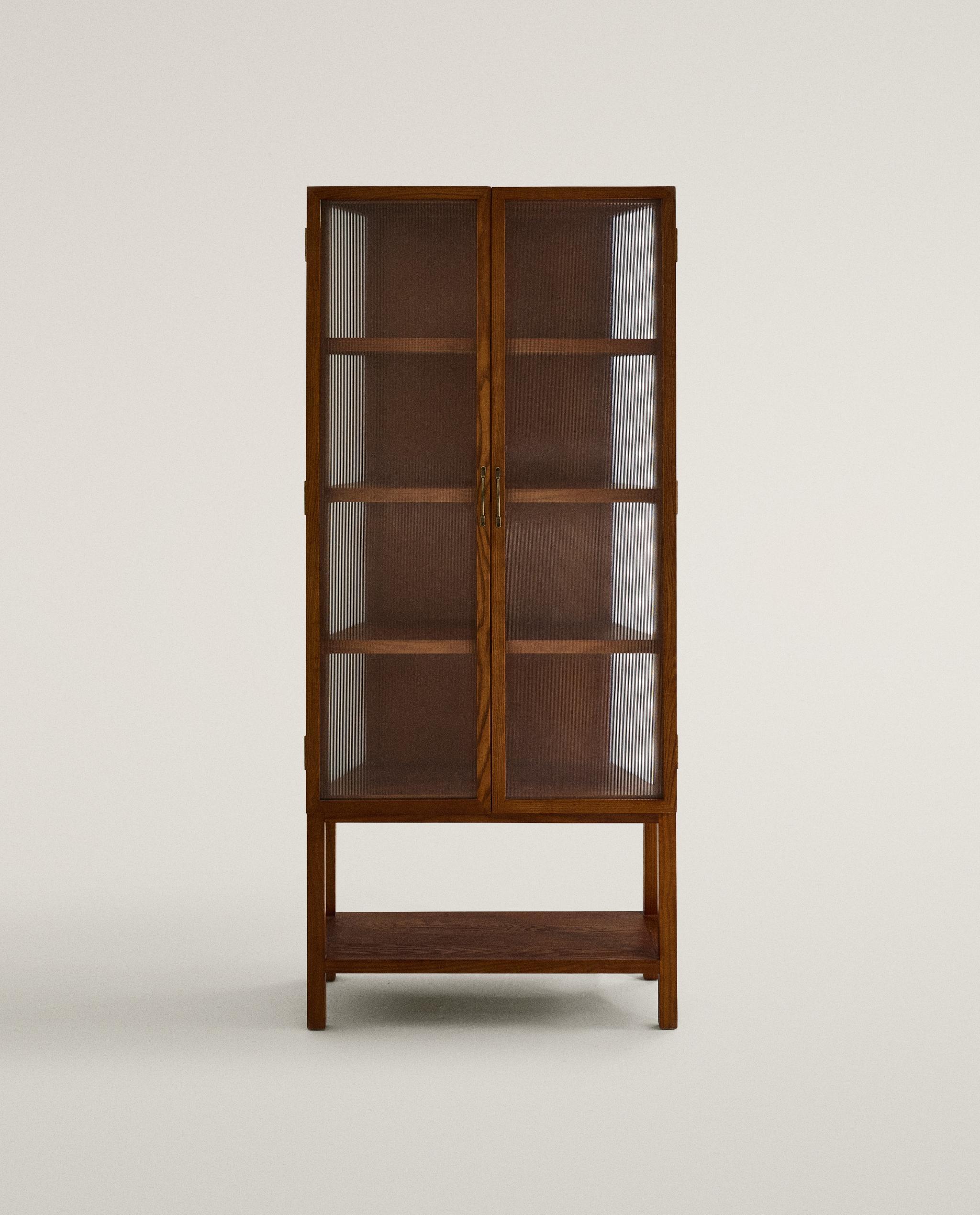 VITRINE BOIS ET VERRE STRIÉ — Zara Home