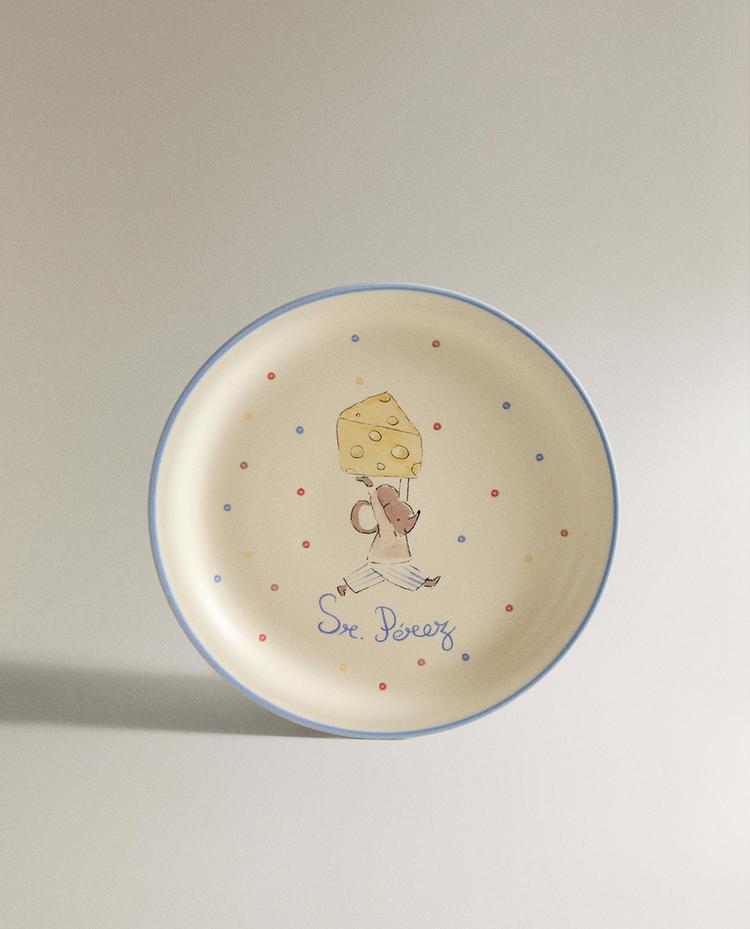 PLATO INFANTIL CERÁMICA RATONCITO PÉREZ