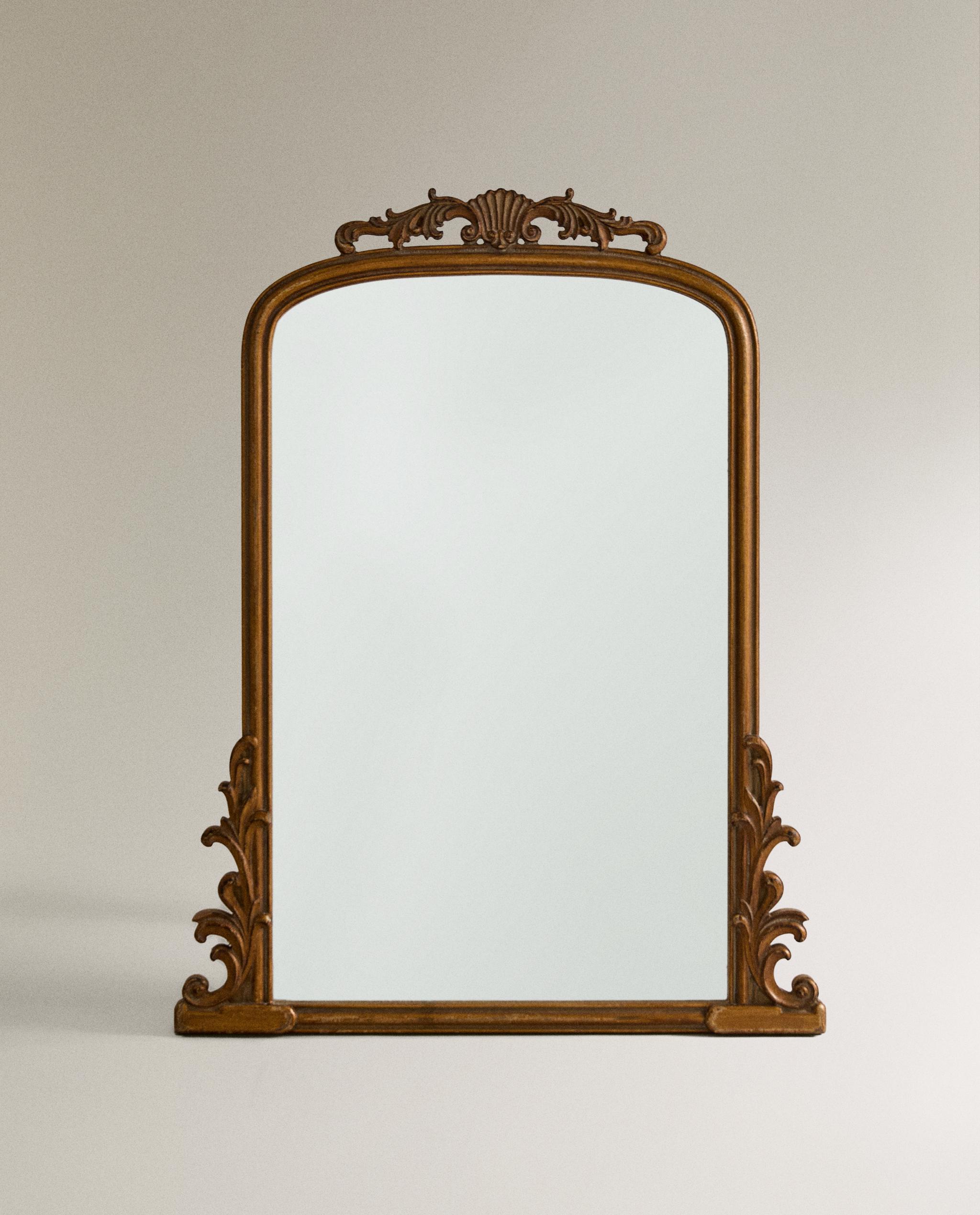 ゴールド ウッド ウォールミラー | Zara Home 日本/Japan