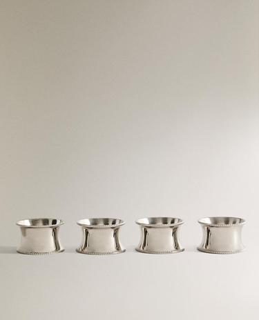 PACK OF ROUND STEEL NAPKIN HOLDERS (PACK OF 4)