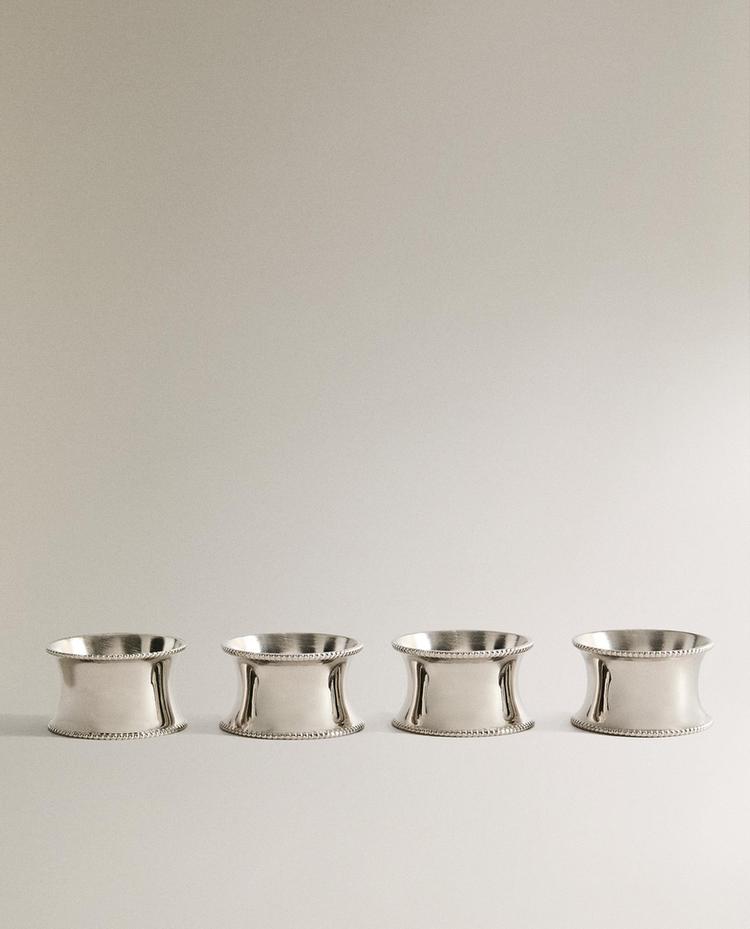 ROUND STEEL NAPKIN RING PACK (PACK OF 4)