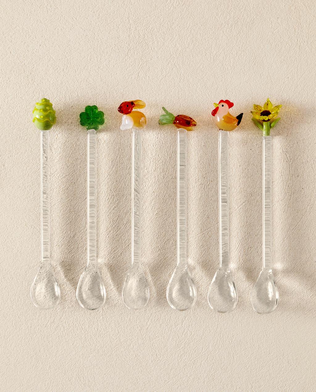 유리 소재 부활절 스푼 세트(6개입)