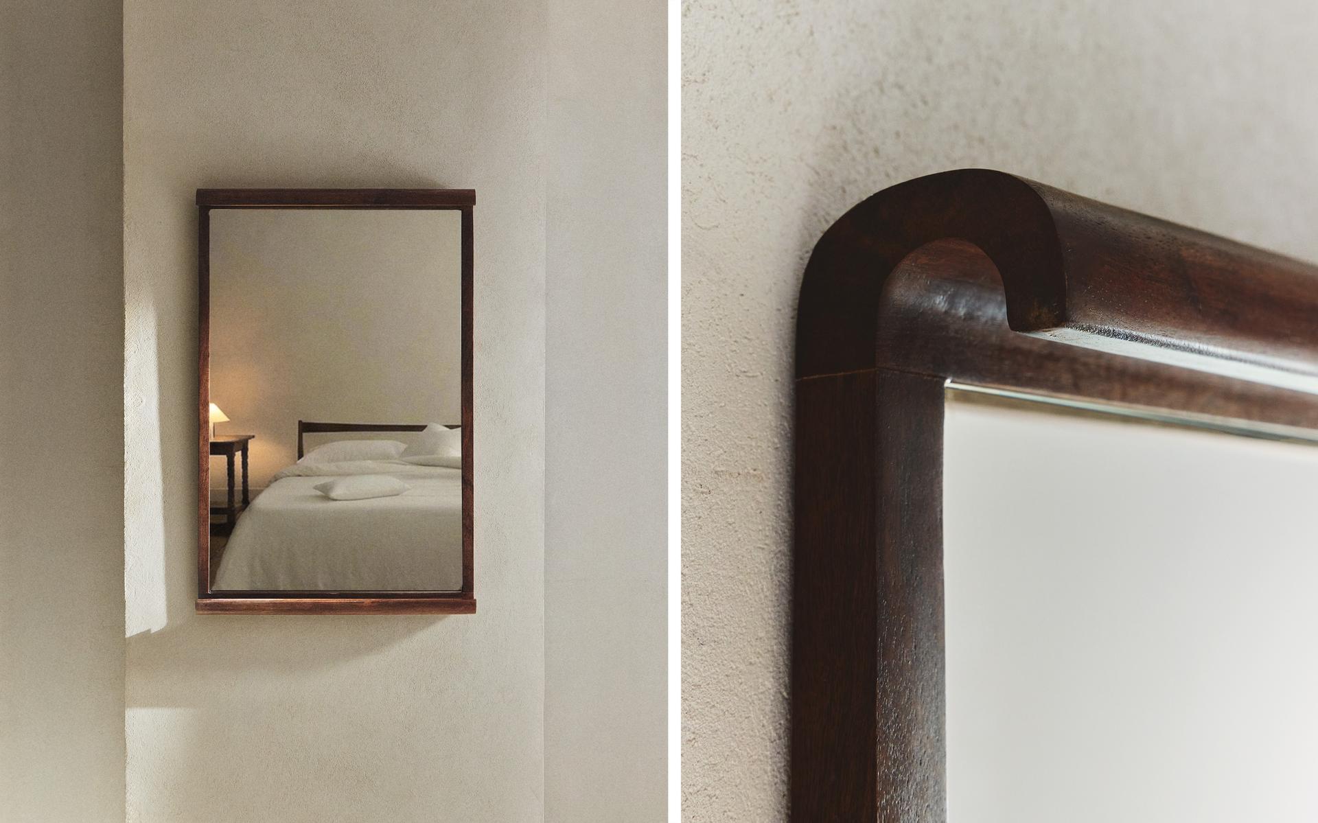 WALL MIRROR WITH CURVED FRAME