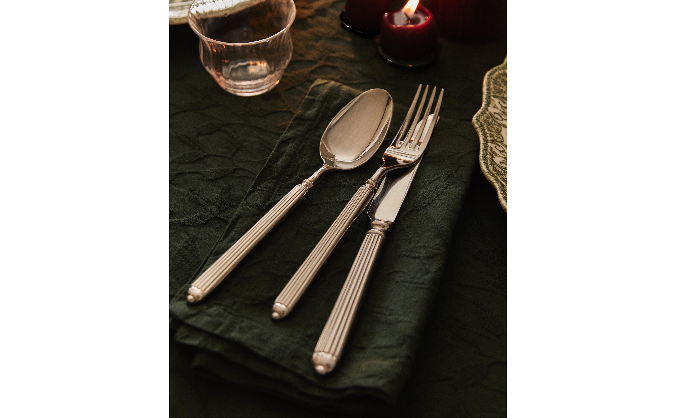 筋入り スチール カトラリー 4ピース セット | Zara Home 日本/Japan