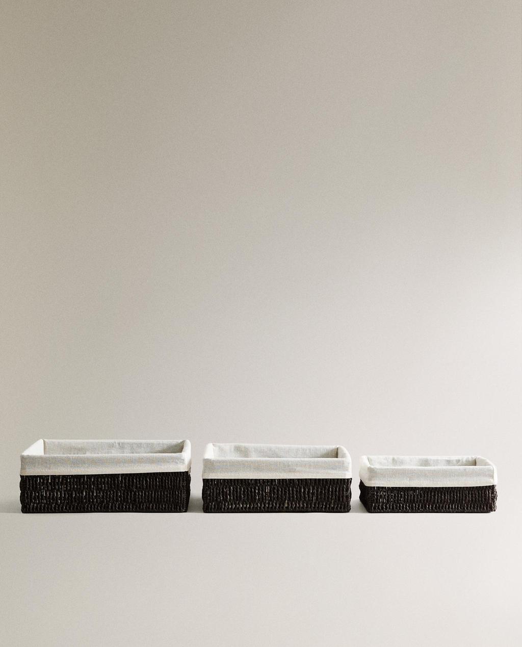 PROSTOKĄTNY KOSZ Z BAWEŁNIANĄ PODSZEWKĄ PROSTOKĄTNY KOSZ Z BAWEŁNIANĄ PODSZEWKĄ