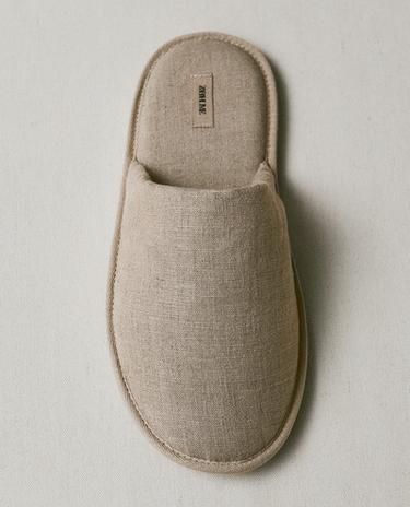 OPEN LINNEN SLIPPERS OPEN LINNEN SLIPPERS