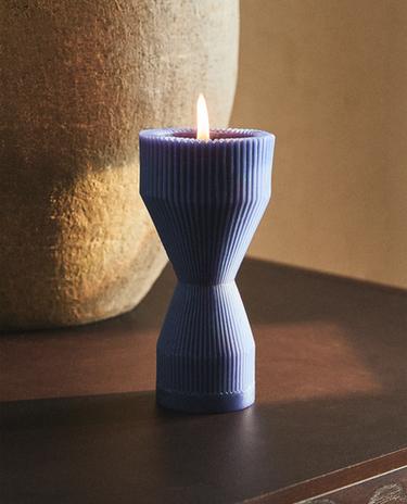 STRIPED CONVEX DECORATIVE CANDLE