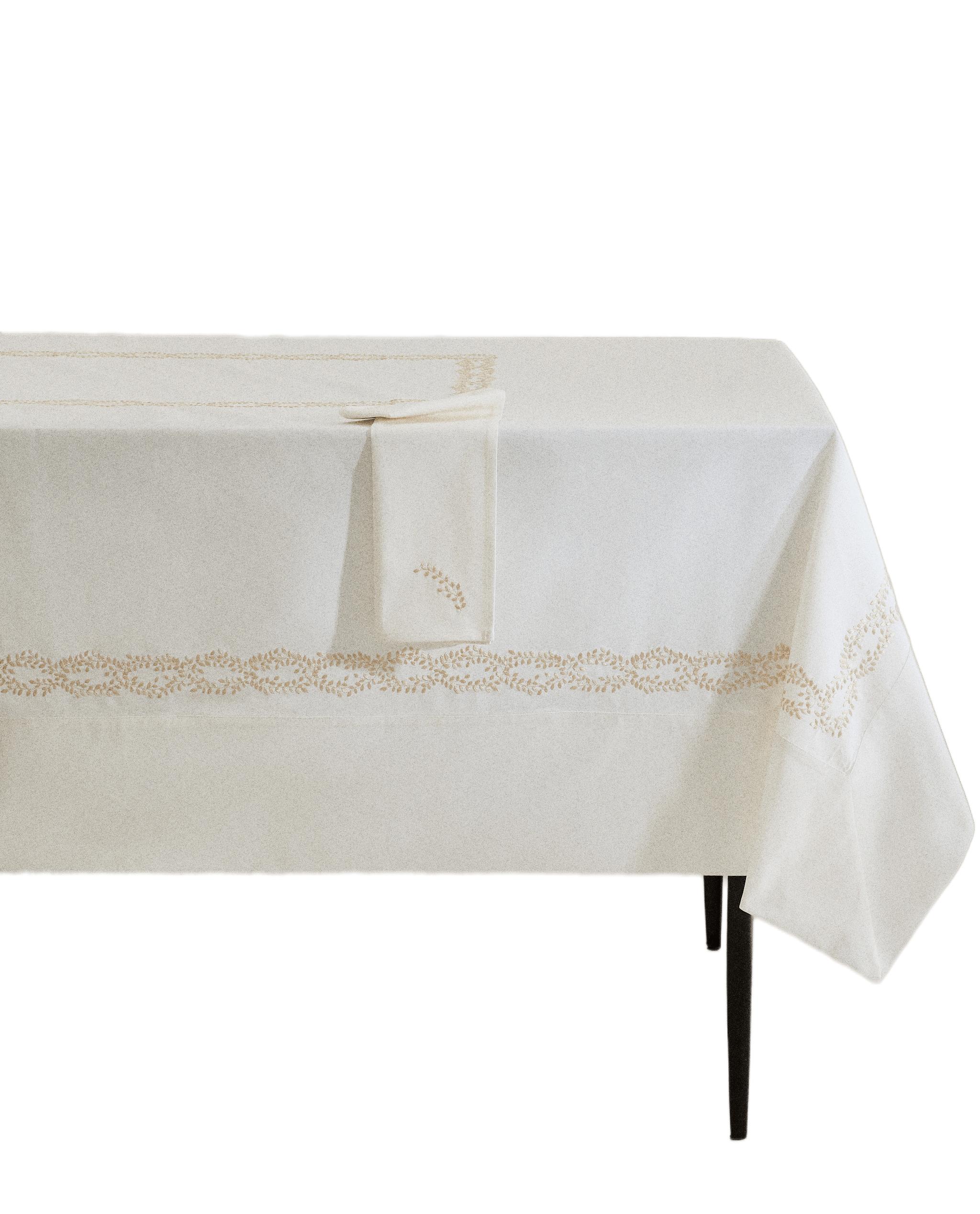 PLANT EMBROIDERED SATIN TABLECLOTH product thumbnail 13