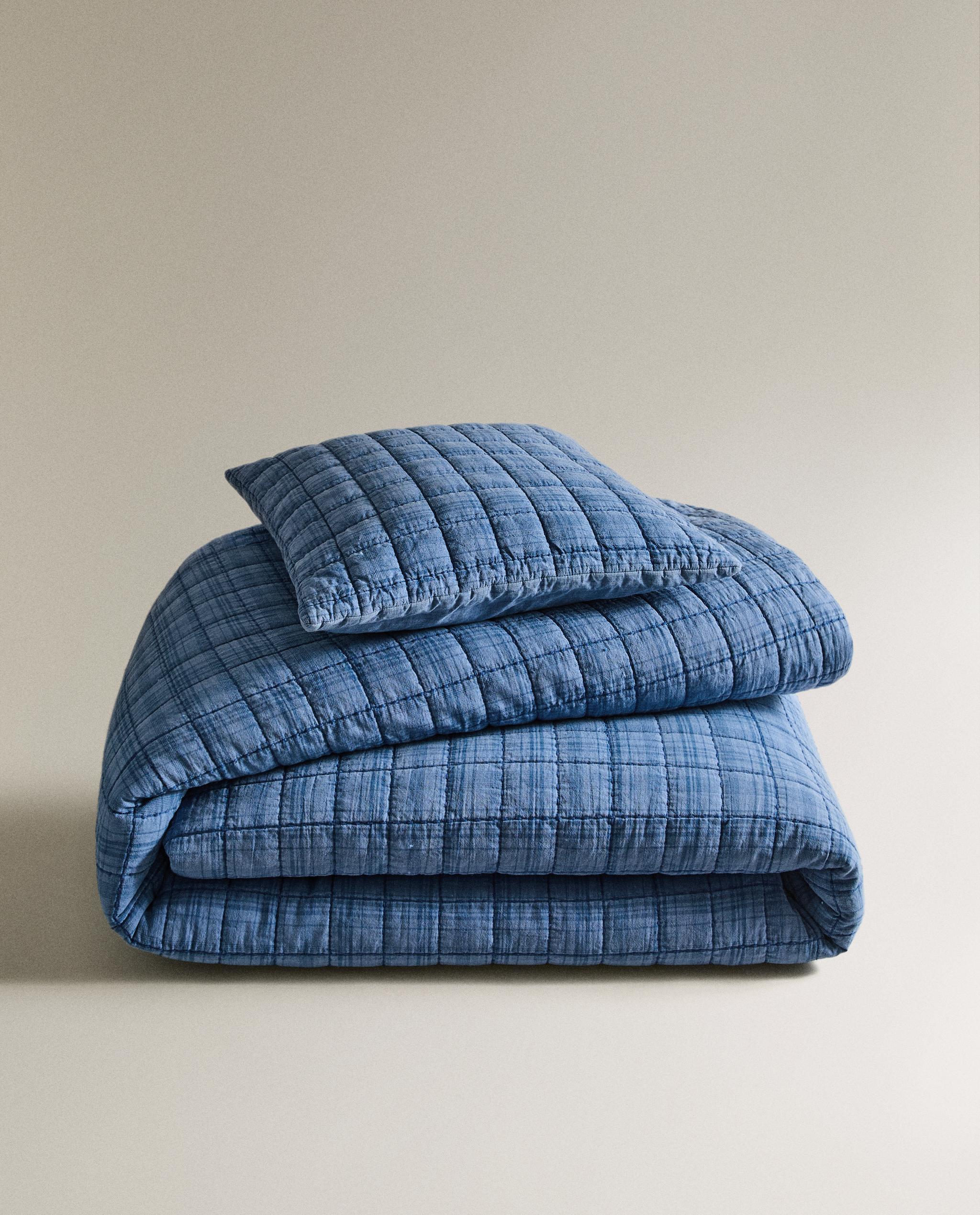 KIDS’ REVERSIBLE CHECK QUILTED BEDSPREAD product thumbnail 5