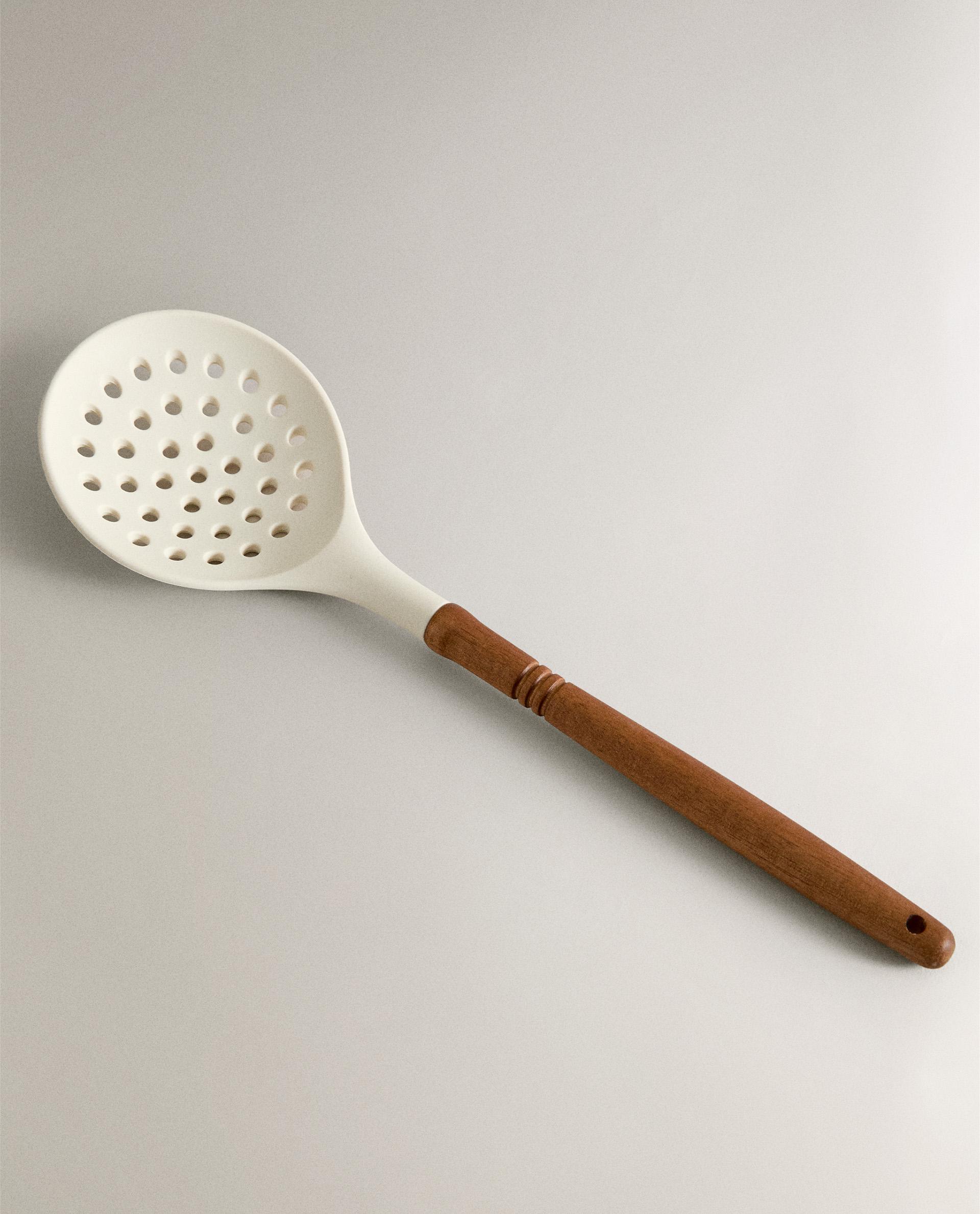 SILICONE AND WOOD SLOTTED SPOON product thumbnail 6