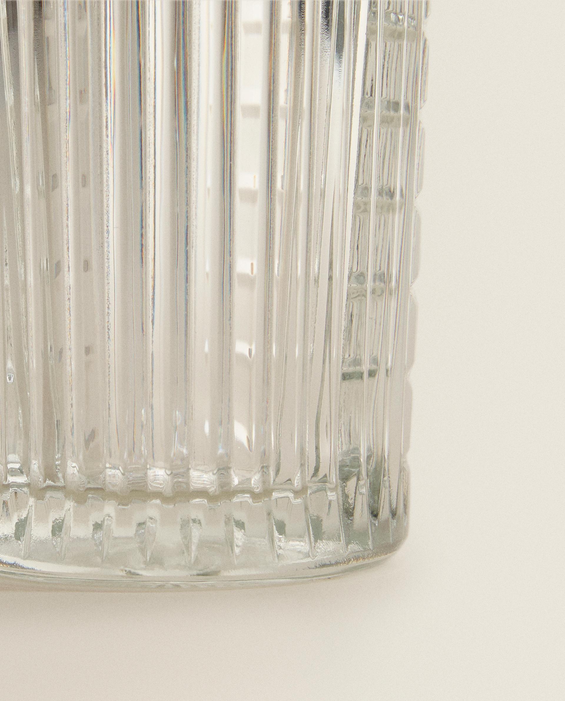 RAISED-DESIGN GLASS SOFT DRINK TUMBLER product thumbnail 12
