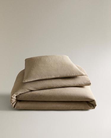 PLAIN FADED LINEN BEDSPREAD